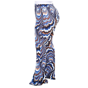 Psychedelic Squiggles Curvy Bell Bottom Yoga Pants